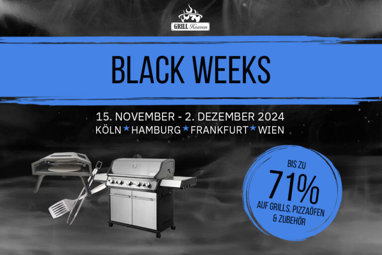 Black Weeks bei Grillheaven: bis zu 71% Rabatt sichern!