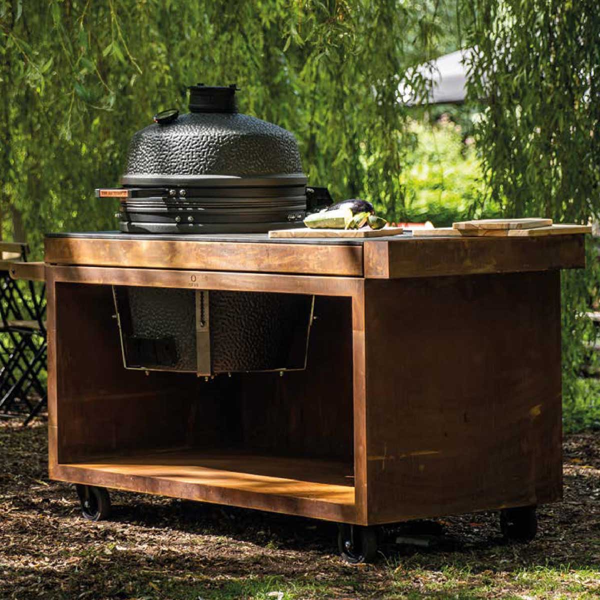 OFYR Kamado Table Corten 150 PRO+ Corten Keramik Dunkelgrau